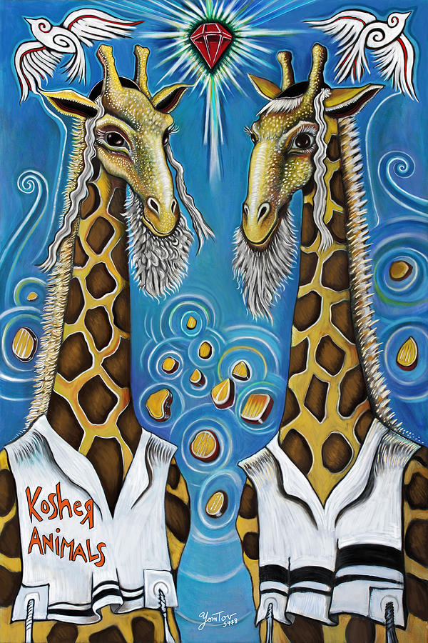 Kosher Animals Painting by Yom Tov Blumenthal