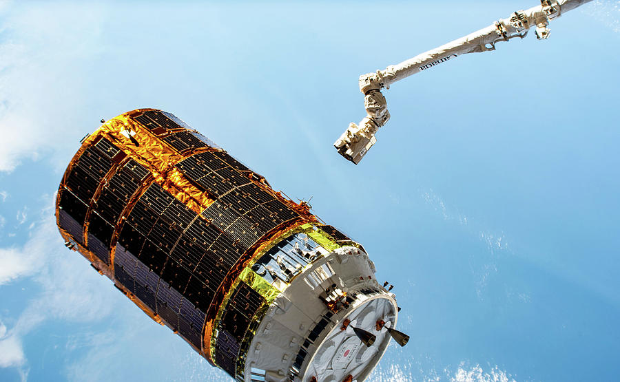 Space Photograph - Kounotori 8 Craft Released From The Iss by Science Source