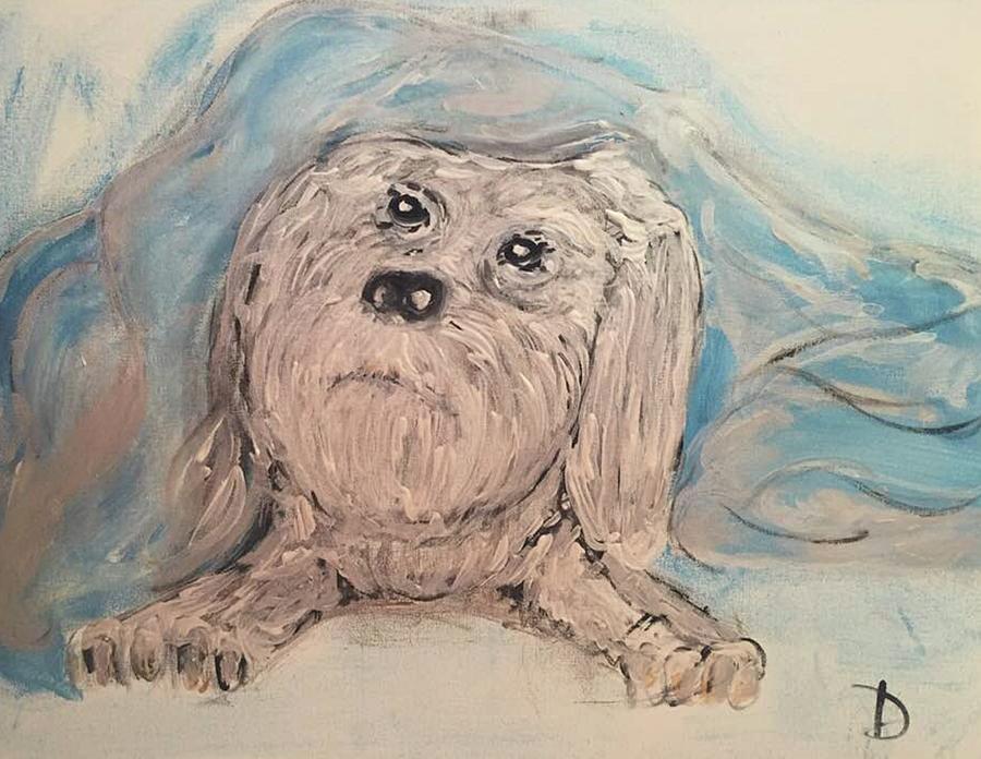 Dog Painting - Kovu, Redux by Debora Lewis