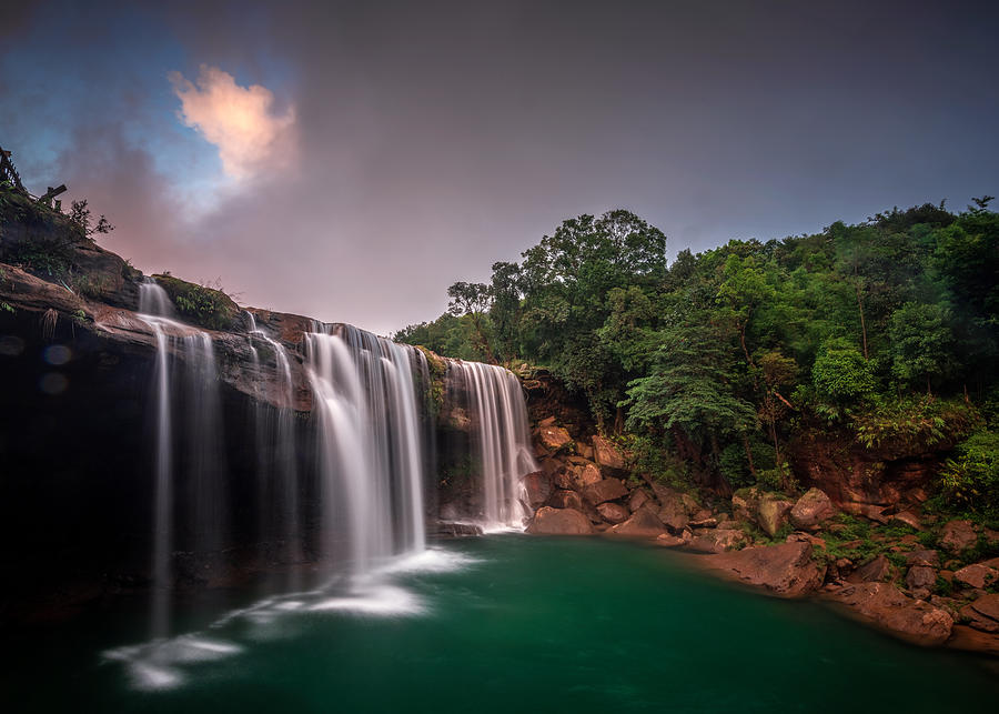 Krangsuri Falls On A Beautiful Evening! Photograph by Ramamurthi Palaniraman
