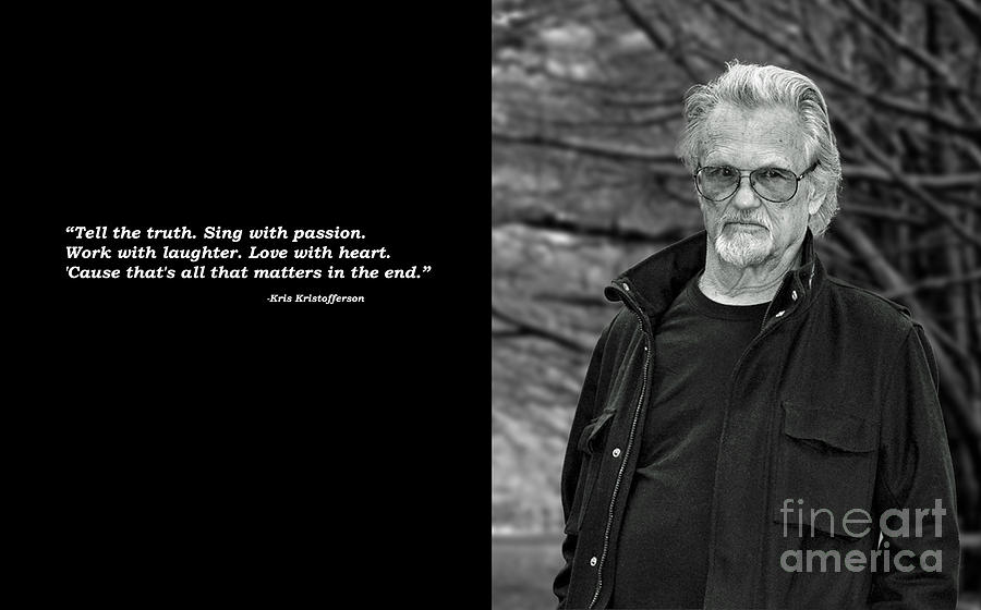 Kris Kristofferson on Life  Photograph by Jim Fitzpatrick