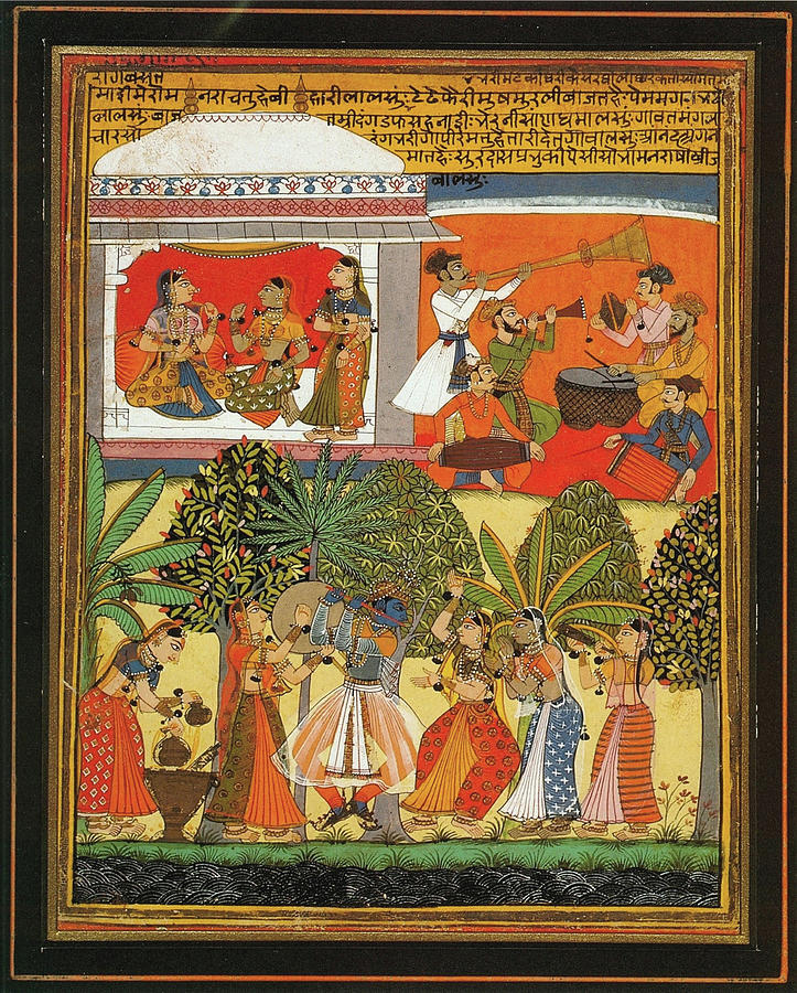Krishna Dances with the Gopis Painting by Unknown