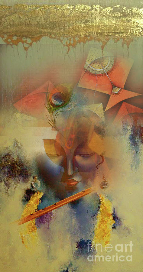 krishna flute painting