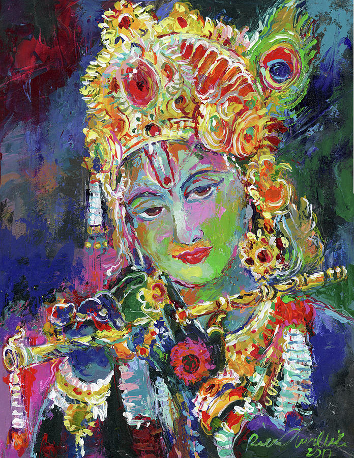 Jewelry Painting - Krishna by Richard Wallich