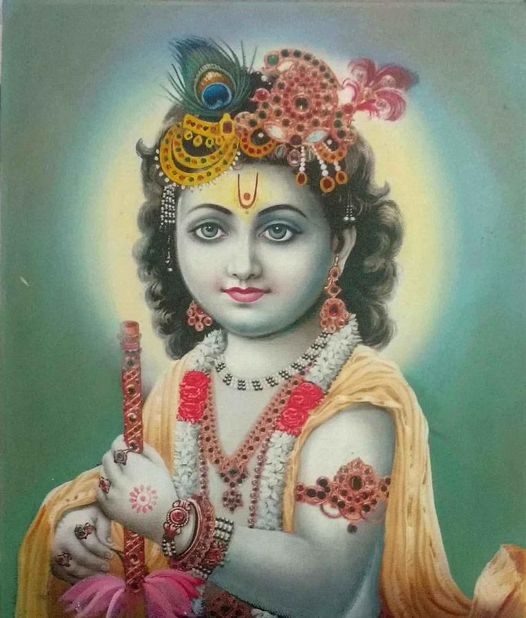 Krishna Painting by Vishal Gurjar - Fine Art America