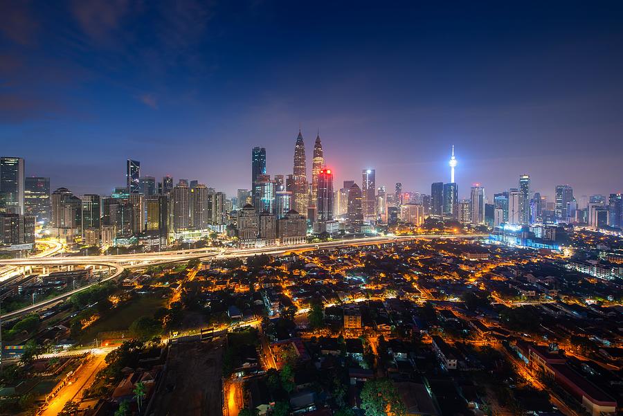 Kuala Lumpur City Skyscraper And Street Photograph by Prasit Rodphan ...