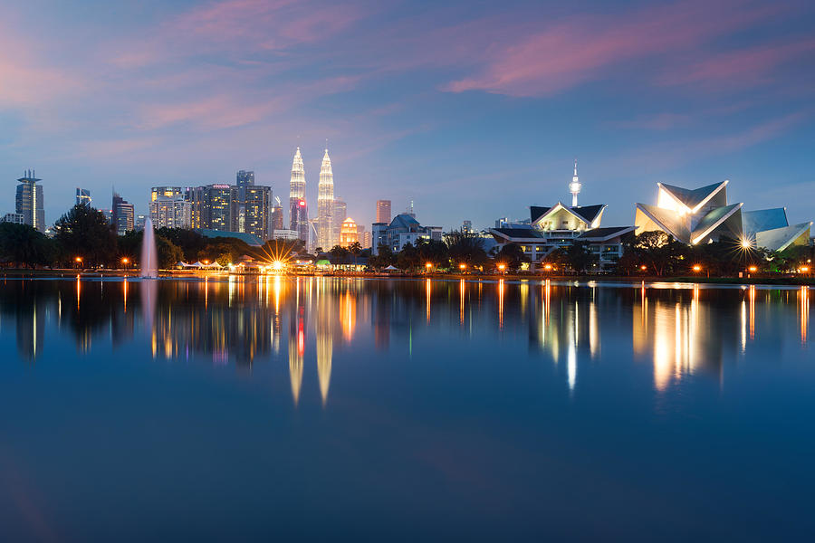 Architecture Photograph - Kuala Lumpur Cityscape. Image Of Kuala by Prasit Rodphan