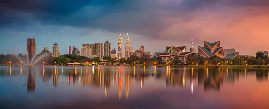 Architecture Photograph - Kuala Lumpur Panorama. Cityscape Image by Rudi1976