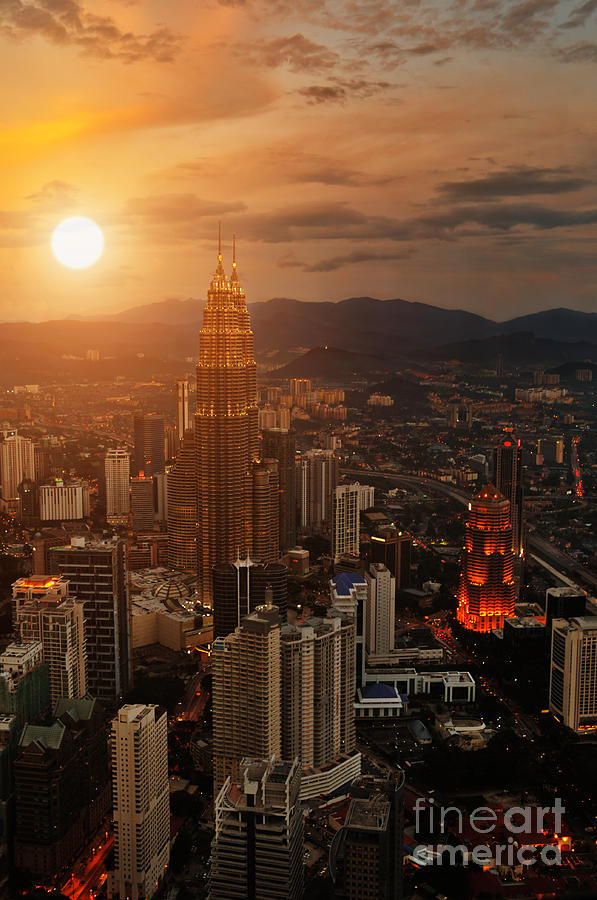 Capital Photograph - Kuala Lumpur Sunset Scene With Petronas by Vitaly Titov Capital Photograph - Kuala Lumpur Sunset Scene With Petronas by Vitaly Titov