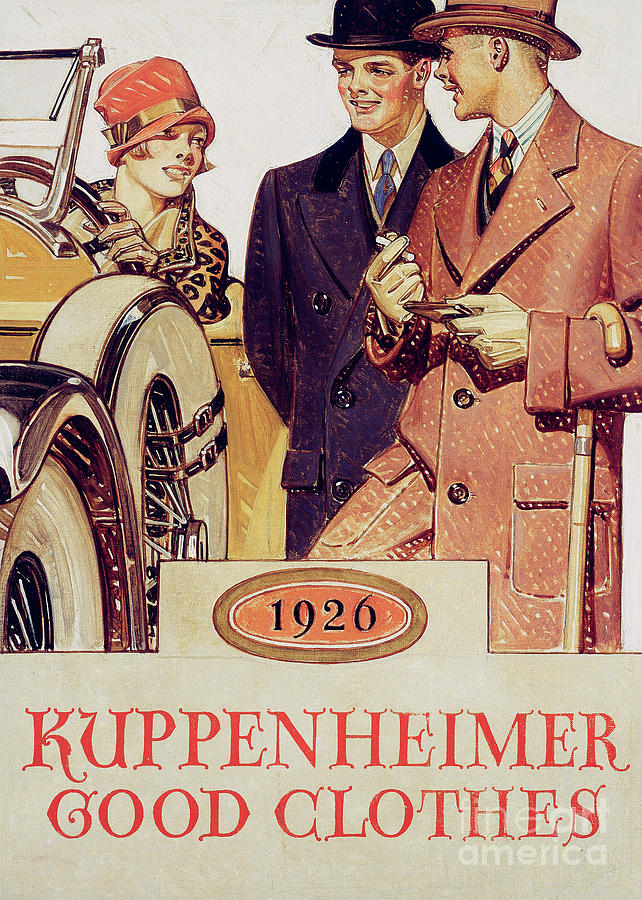 Car Painting - Kuppenheimer Good Clothes, 1926, 1926 by Joseph Christian Leyendecker