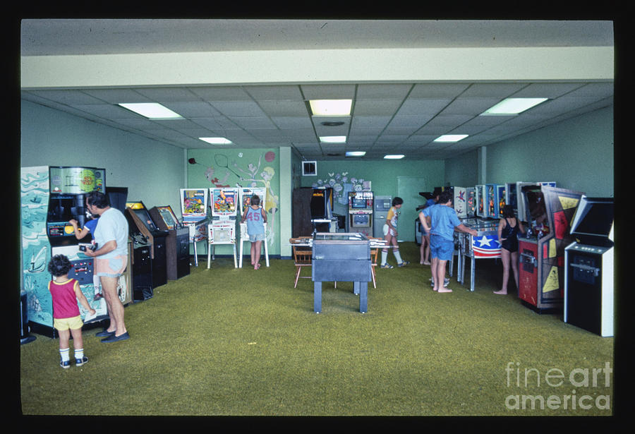 Kutshers pinball room, Thompson, New York Photograph by Edward Fielding