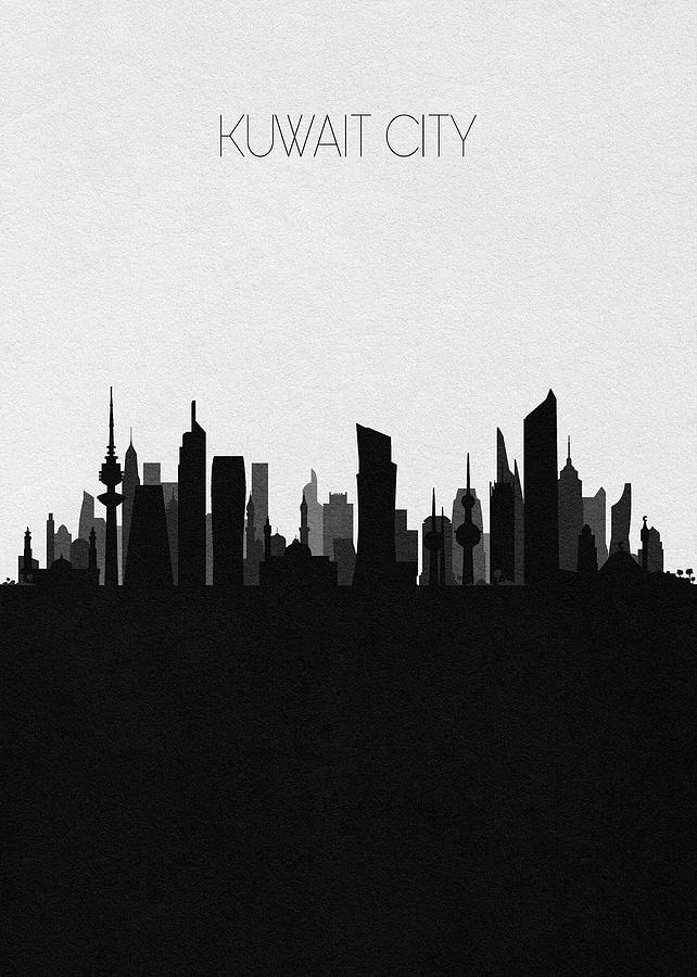 Kuwait City Cityscape Art Digital Art by Inspirowl Design