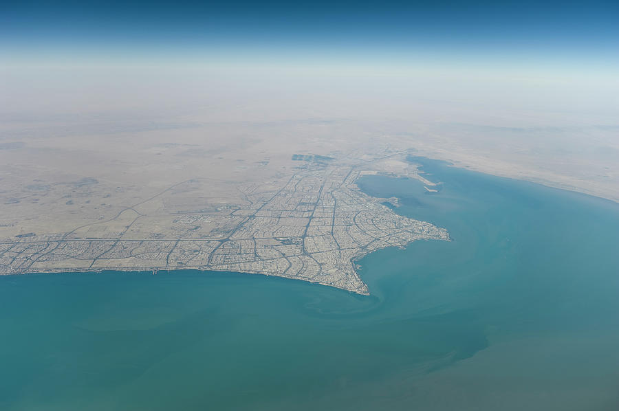 Kuwait City Seen From The Sky Photograph by Ajansen