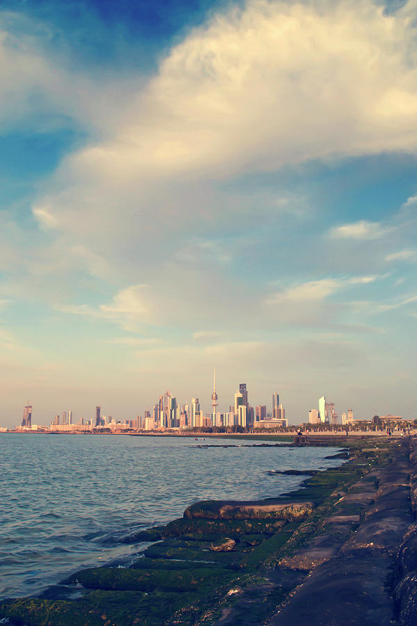 Kuwait City Skyline And Water Photograph by Cultura Rf/shahbaz Hussain