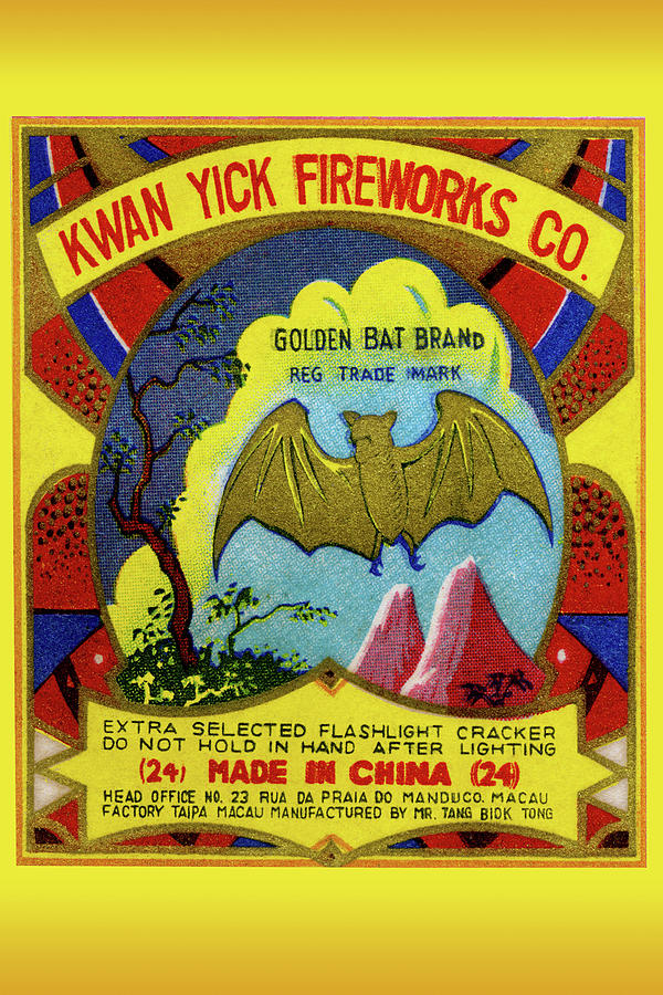 Kwan Yick Fireworks Co. Golden Bat Brand Painting by Unknown
