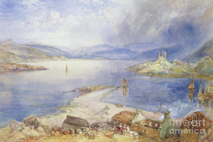 Kyleakin, Skye, 1866 Painting by William crimea Simpson
