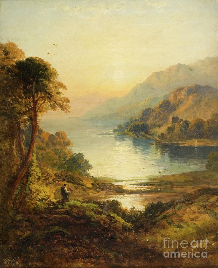 Tree Painting - Kyles Of Bute, Argyll, 1876 by George Blackie Sticks