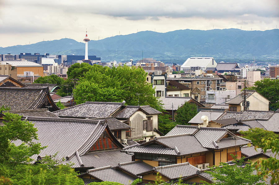 Kyoto City Skyline From The Higashiyama Photograph by Image © Andy Heather