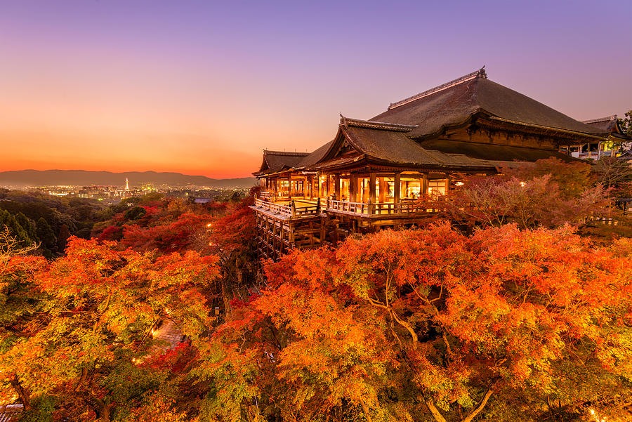 Landscape Photograph - Kyoto, Japan At Kiyomizu-dera Temple by Sean Pavone