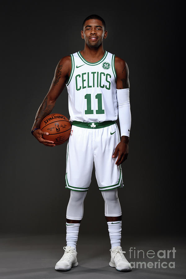 Framed Official Boston Celtics Shirt Signed by Kyrie Irving - CharityStars