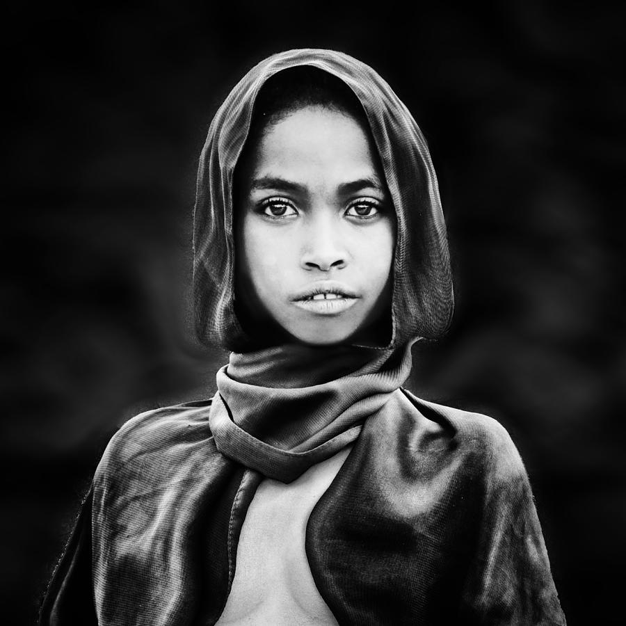 Black And White Photograph - L Inconnue by Piet Flour