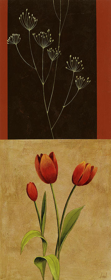 Red Tulips Mixed Media - L80 by Pablo Esteban