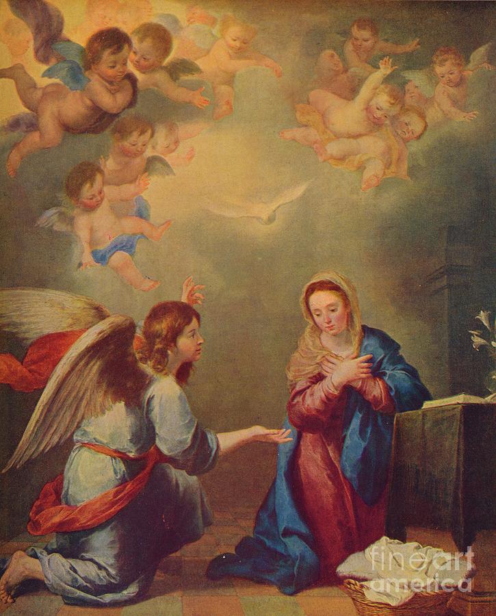 La Anunciacion, The Annunciation, 1660 Drawing by Print Collector