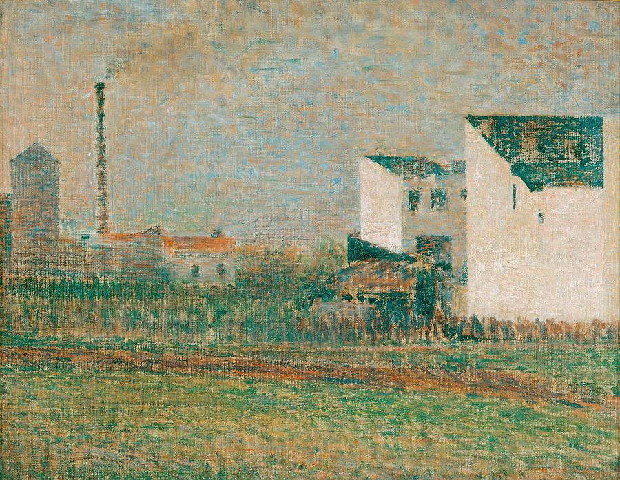 La banlieu-suburbs. Canvas. Painting by Georges Seurat -1859-1891-