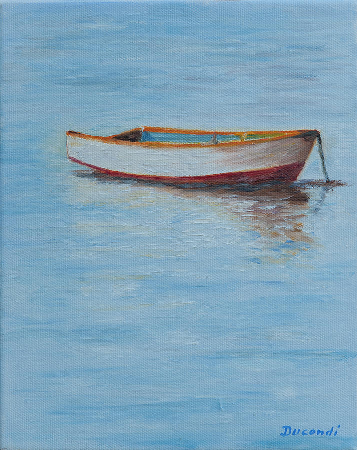 La Barque - Oil on canvas Painting by Jean-Pierre Ducondi
