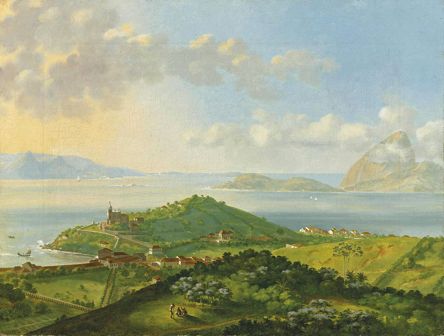La Barre de Rio de Janeiro Painting by Felix-Emile Taunay