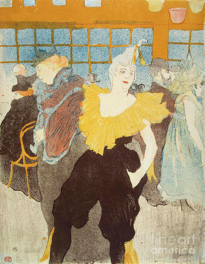 La Clownesse In The Moulin Rouge, 1897 Drawing by Heritage Images