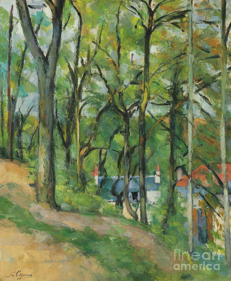 La cote Saint Denis a Pontoise, circa 1877 Painting by Paul Cezanne