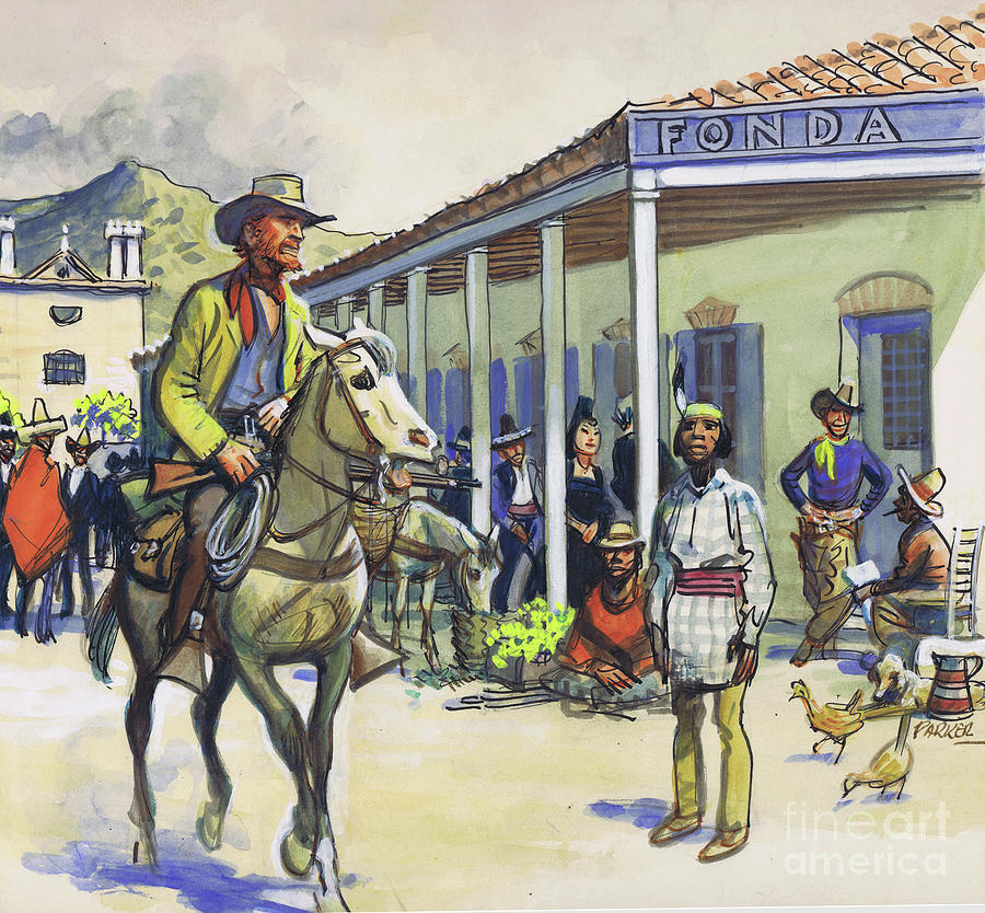 La Fonda, Santa Fe Painting by Eric Parker
