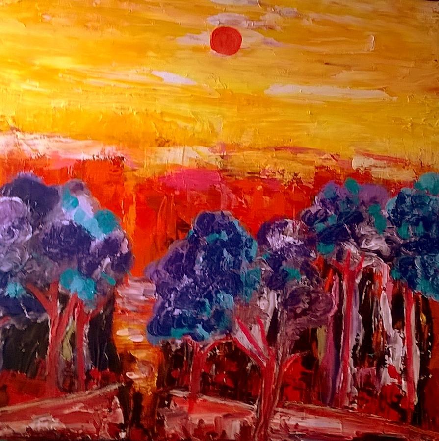 La Foret Rouge Painting by Rusty Gladdish