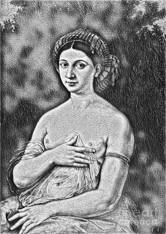 La Fornarina, Raphael's mistress, by Raphael. 1518, time travel