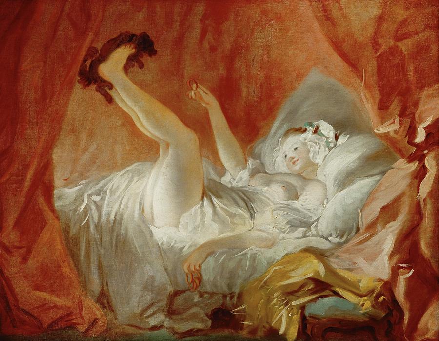 La Gimblette. Oil on canvas. Painting by Jean-Honore Fragonard -1732-1806-