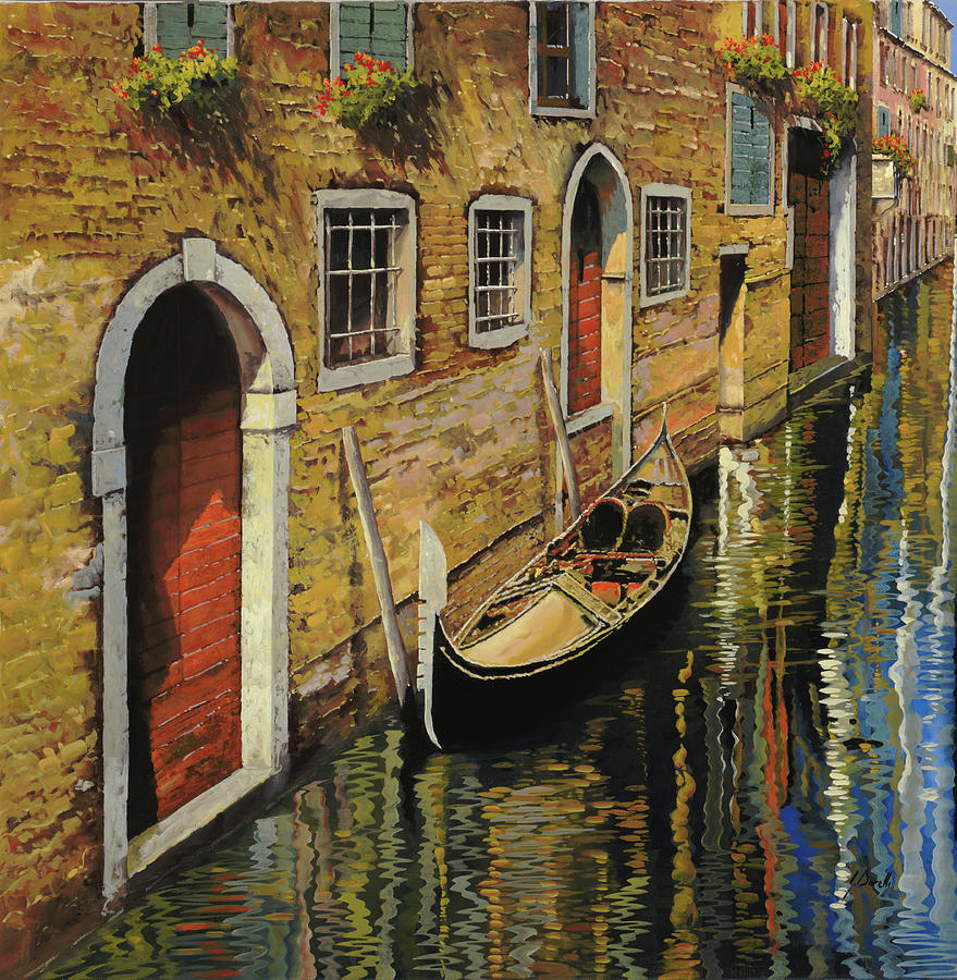 La Gondola Sul Canale Painting By Guido Borelli - Fine Art America