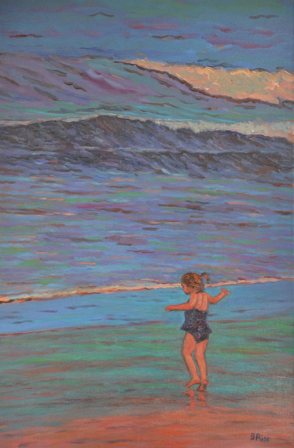 La Jolla Beach Girl Painting by Beth Riso