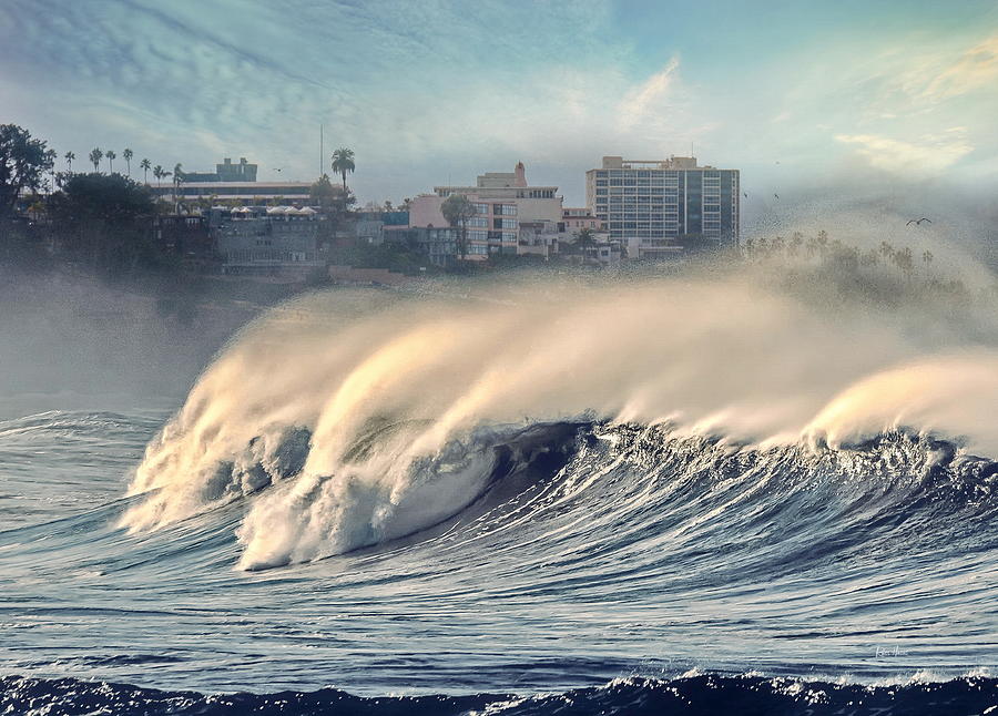 La Jolla Shores Storm Surf Photograph by Russ Harris