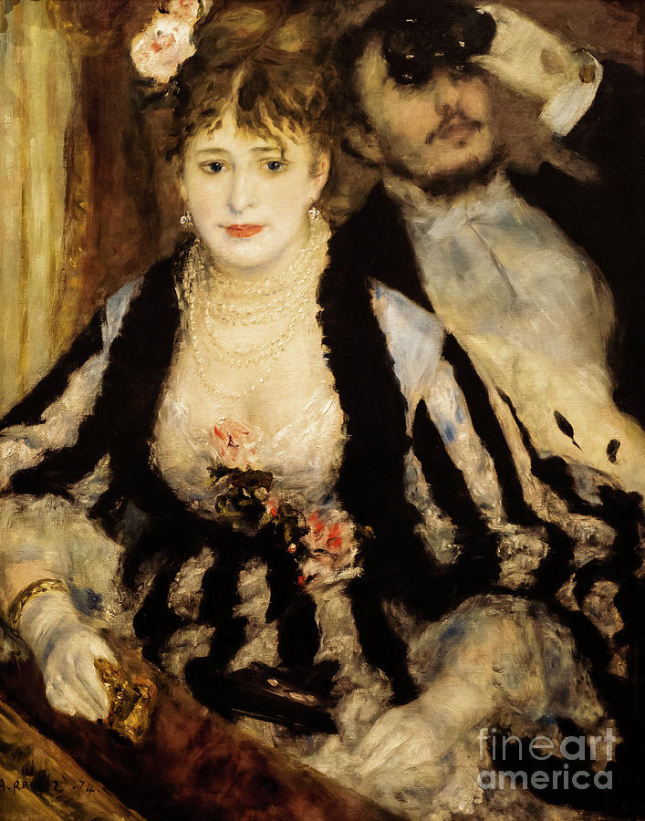 The Theatre Box by Renoir Painting by Auguste Renoir