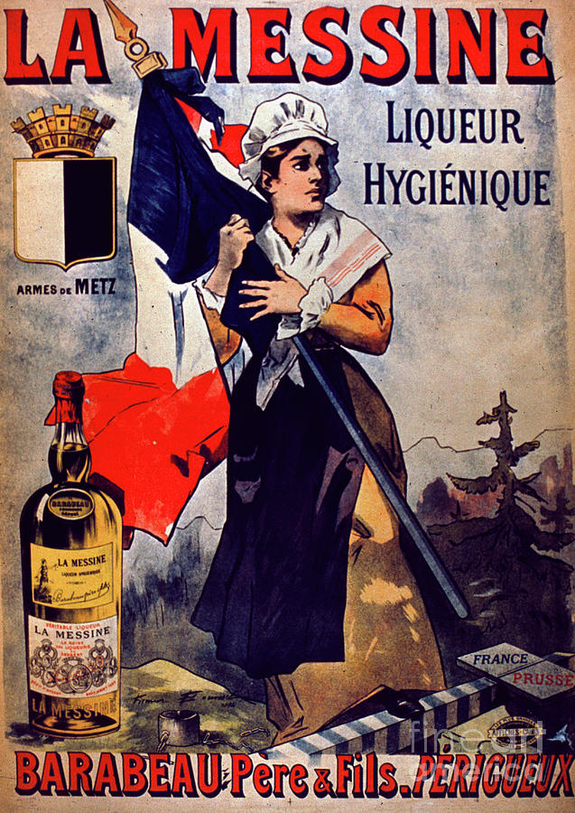 La Messine Liqueur Hygienique Advertisment Drawing by Firmin Bouisset La Messine Liqueur Hygienique Advertisment Drawing by Firmin Bouisset