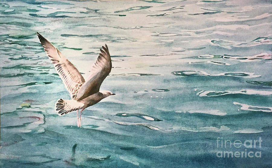 La Mouette Painting by Francoise Chauray