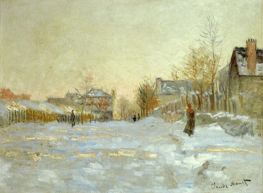 La neige a Argenteuil-snow in Argenteuil, 1875 Oil on canvas. Painting by Claude Monet -1840-1926-