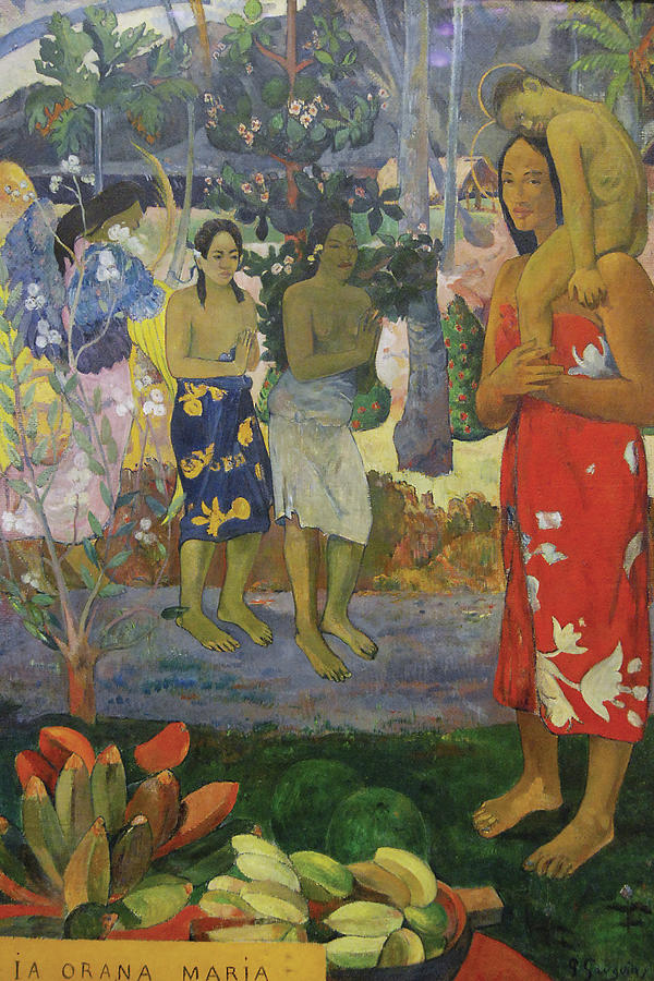Impressionism Painting - La Orana Maria (Hail Mary) by Paul Gauguin