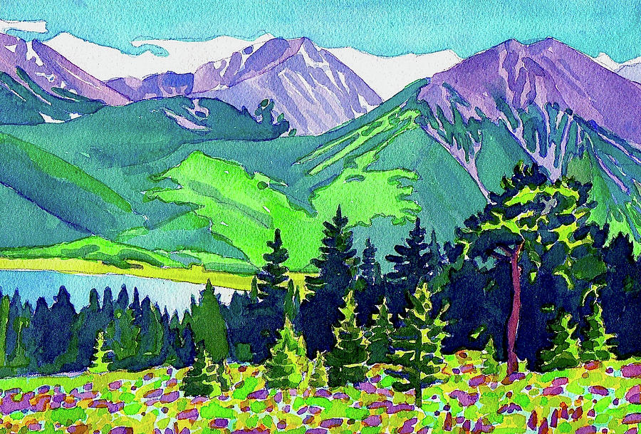 La Plata Peak Painting by Dan Miller