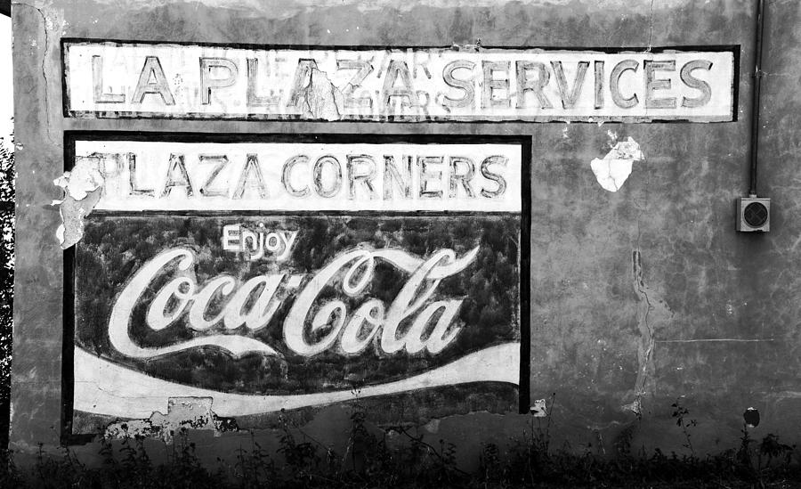 La Plaza Coca Cola sign Las Vegas New Mexico Photograph by David Lee Thompson