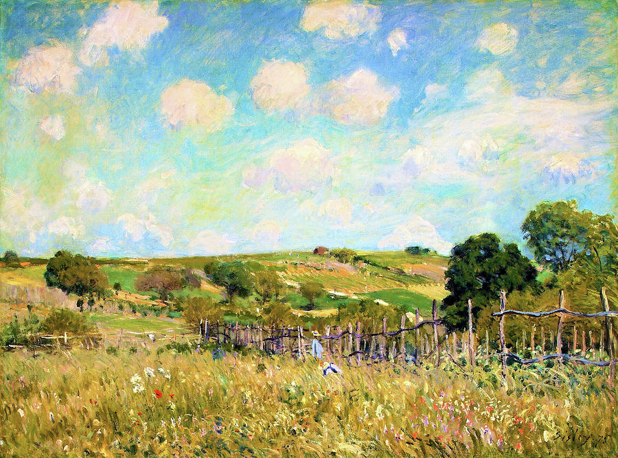 La Prairie - Digital Remastered Edition Painting by Alfred Sisley