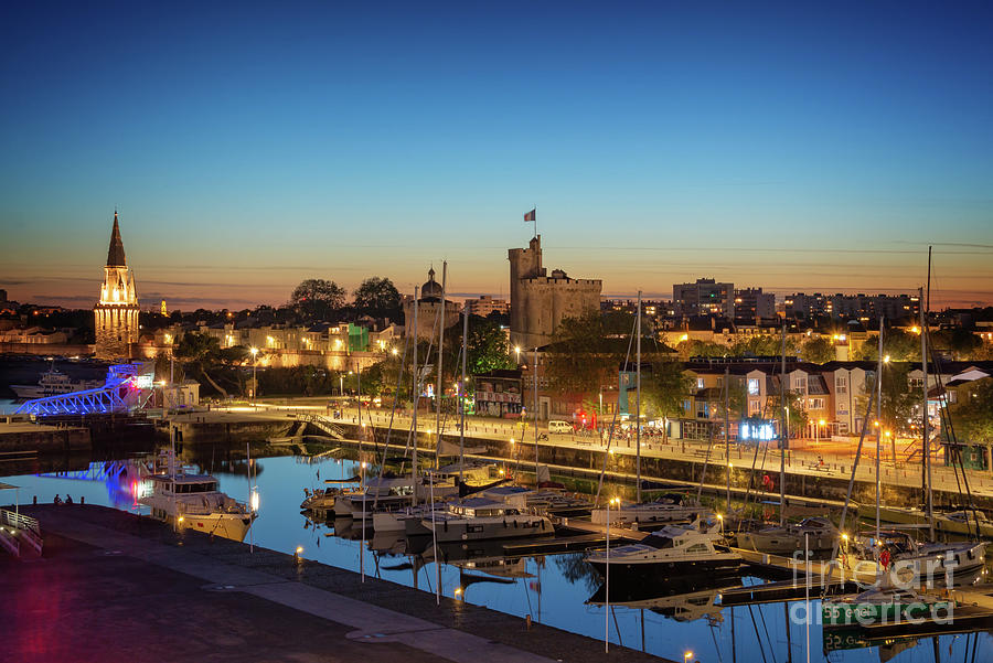 La Rochelle at night Photograph by Delphimages Photo Creations