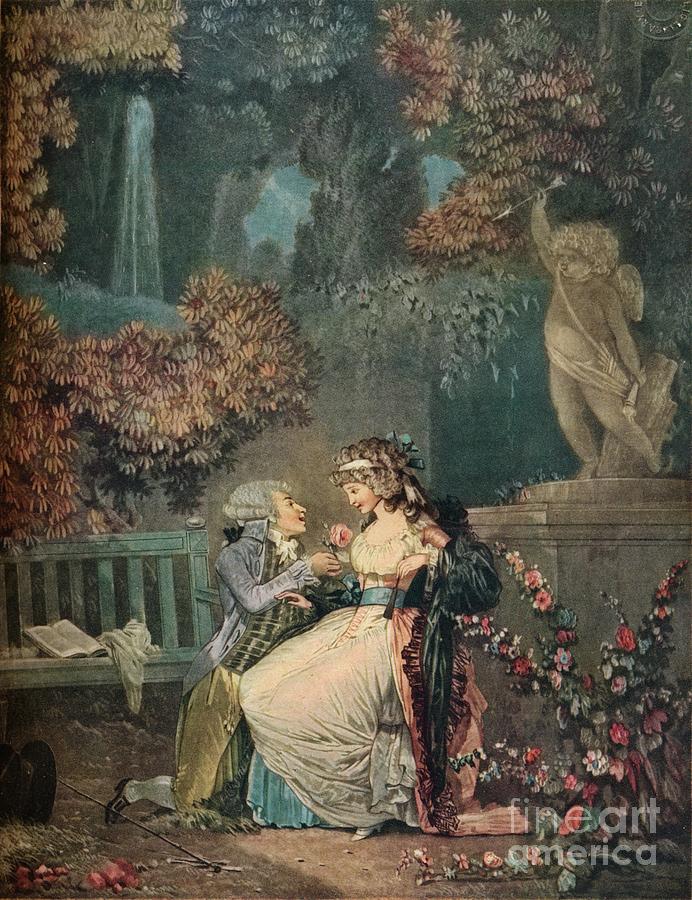 La Rose, 1788, 1916. Artist Philibert Drawing by Print Collector