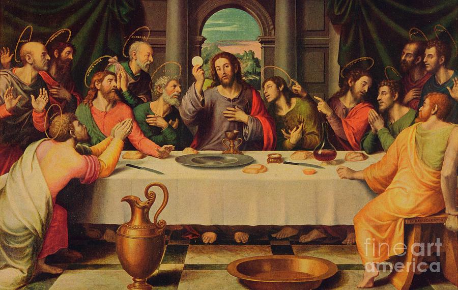 La Sagrada Cena, He Last Supper, 1562 Drawing by Print Collector